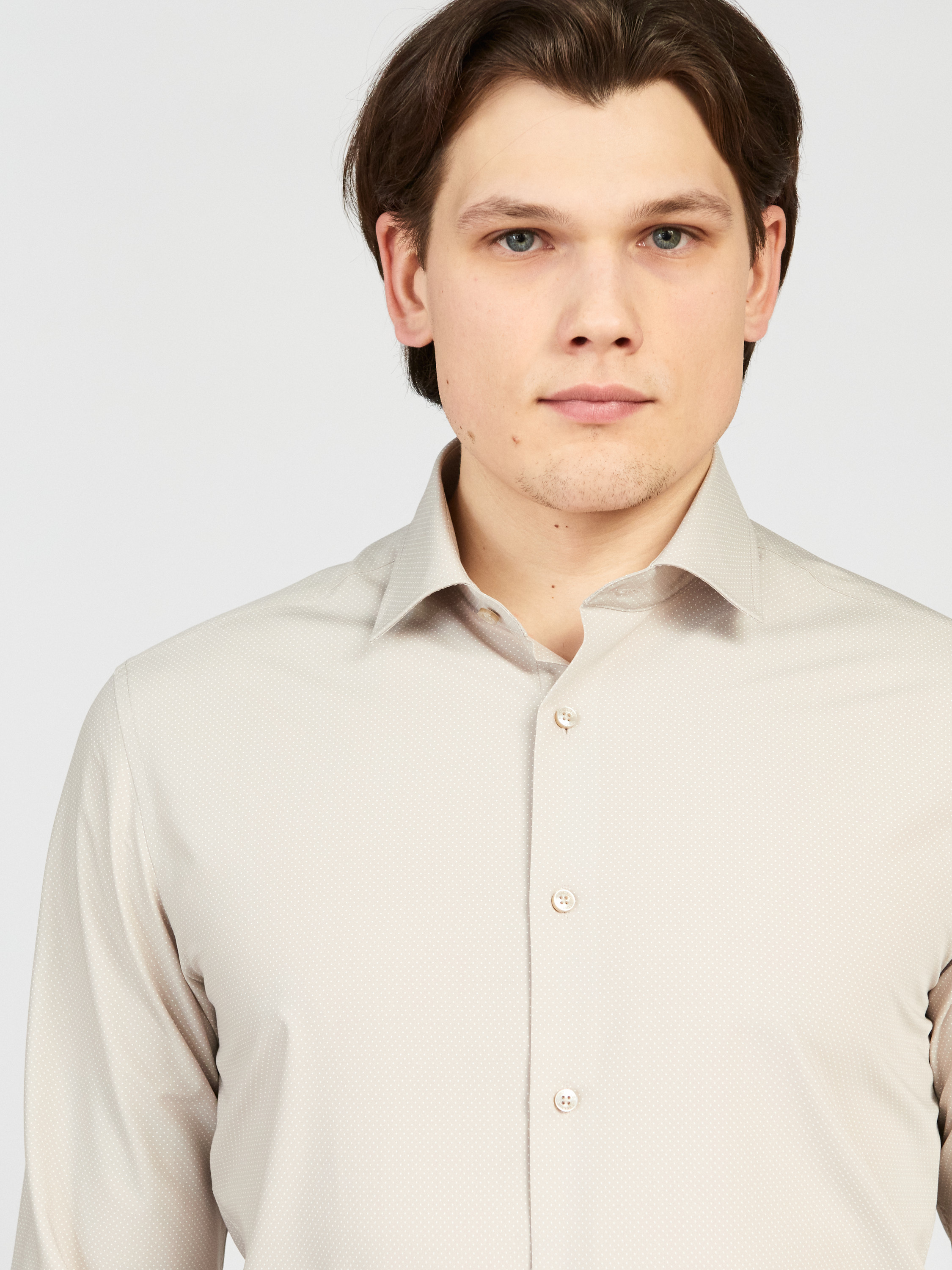 Рубашка бежевая из хлопка